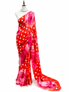 Chiffon Polka Dot Saree